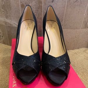 Kate Spade black starlight Billie pumps